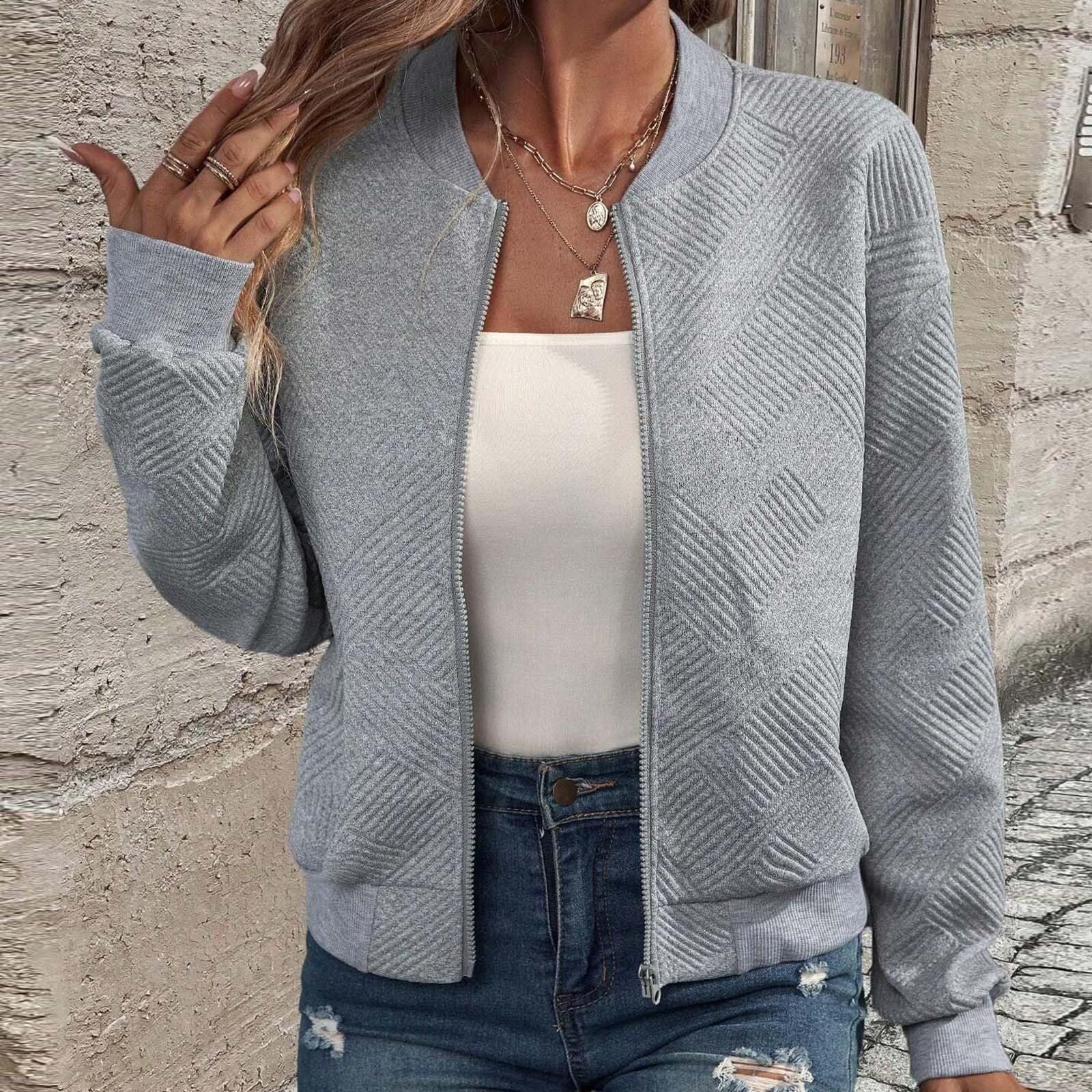 Куртка EMATOP Спортивная Бомбер Женская Легкая Повседневная Переходная Куртка с Длинными Рукавами Короткая Однотонная Свитшот Куртка Элегантная Удобная Пилотная Куртка на Молнии Летная Куртка Хлопковая Осенняя Куртка, фото №2 Куртка EMATOP Спортивная Бомбер Женская Легкая Повседневная Переходная Куртка с Длинными Рукавами Короткая Однотонная Свитшот Куртка Элегантная Удобная Пилотная Куртка на Молнии Летная Куртка Хлопковая Осенняя Куртка, фото №2