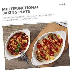 Форма для випікання GALPADA керамічна з подвійними ручками овальна термостійка synthetic.ua - Фото 1