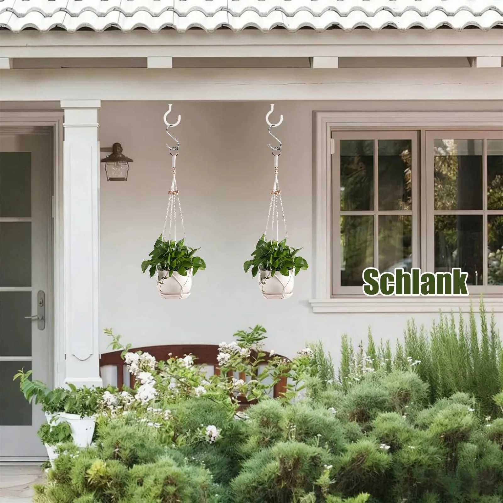 Підвісний кошик макраме набір з 2 шт. бавовна 80 см, фото №6 Підвісний кошик макраме набір з 2 шт. бавовна 80 см, фото №6