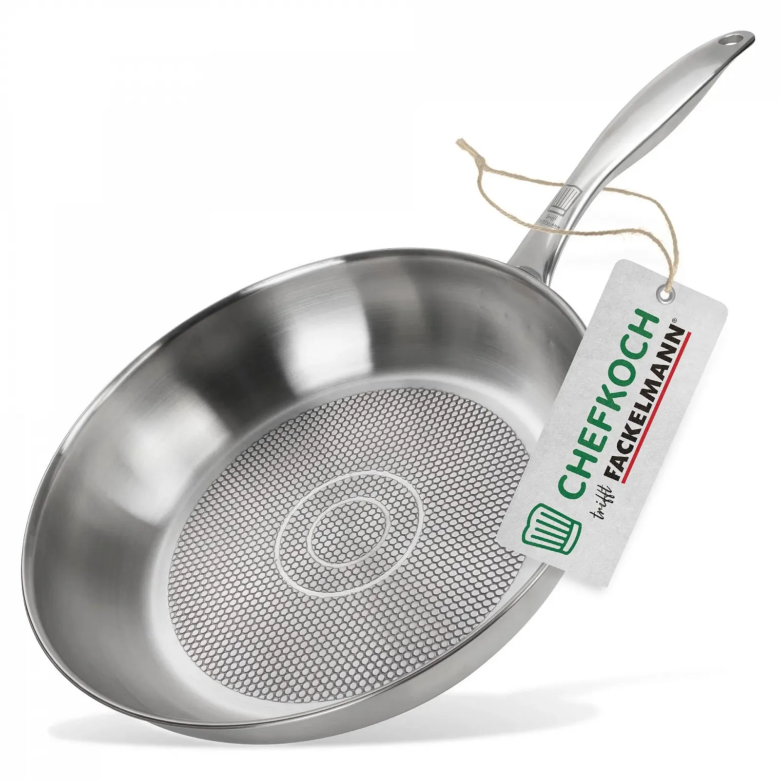 Сковорода Chefkoch trifft Fackelmann Stainless Steel 28 см, нержавеющая сталь 18/10, фото №1