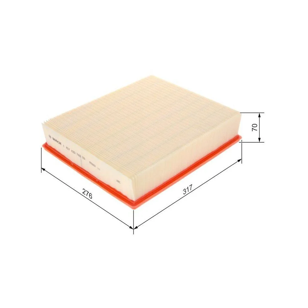 Воздушный фильтр BOSCH 1 457 433 748 для CHRYSLER DODGE FIAT MERCEDES-BENZ VW, фото №1