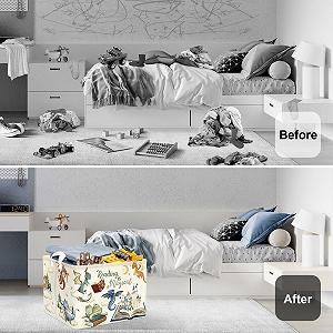 Корзина для игрушек детская HUUMONSS Dinosaur, 36 л synthetic.ua - Фото 1