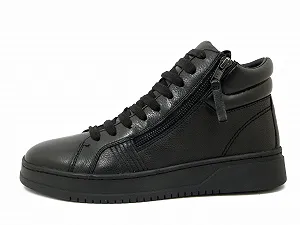 Чоловічі черевики на шнурівці Osvaldo Pericoli Peleo500, чорна шкіра, з блискавкою, знімна устілка - Фото 1