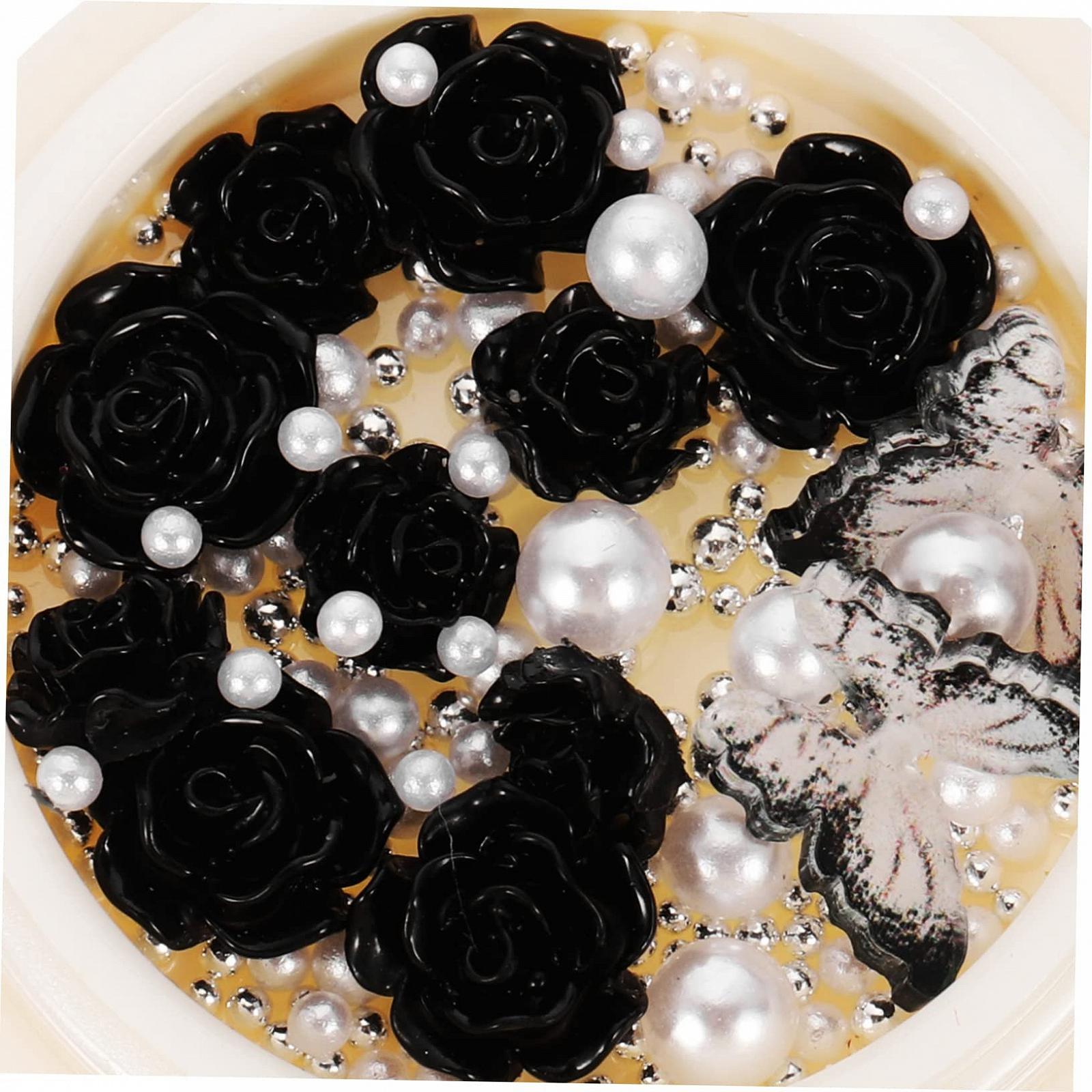 Стразы для ногтей 20 коробок, темные, украшения для ногтей, шармы для ногтей, наклейки для декора ногтей, жемчужные драгоценные камни, смола, фото №4