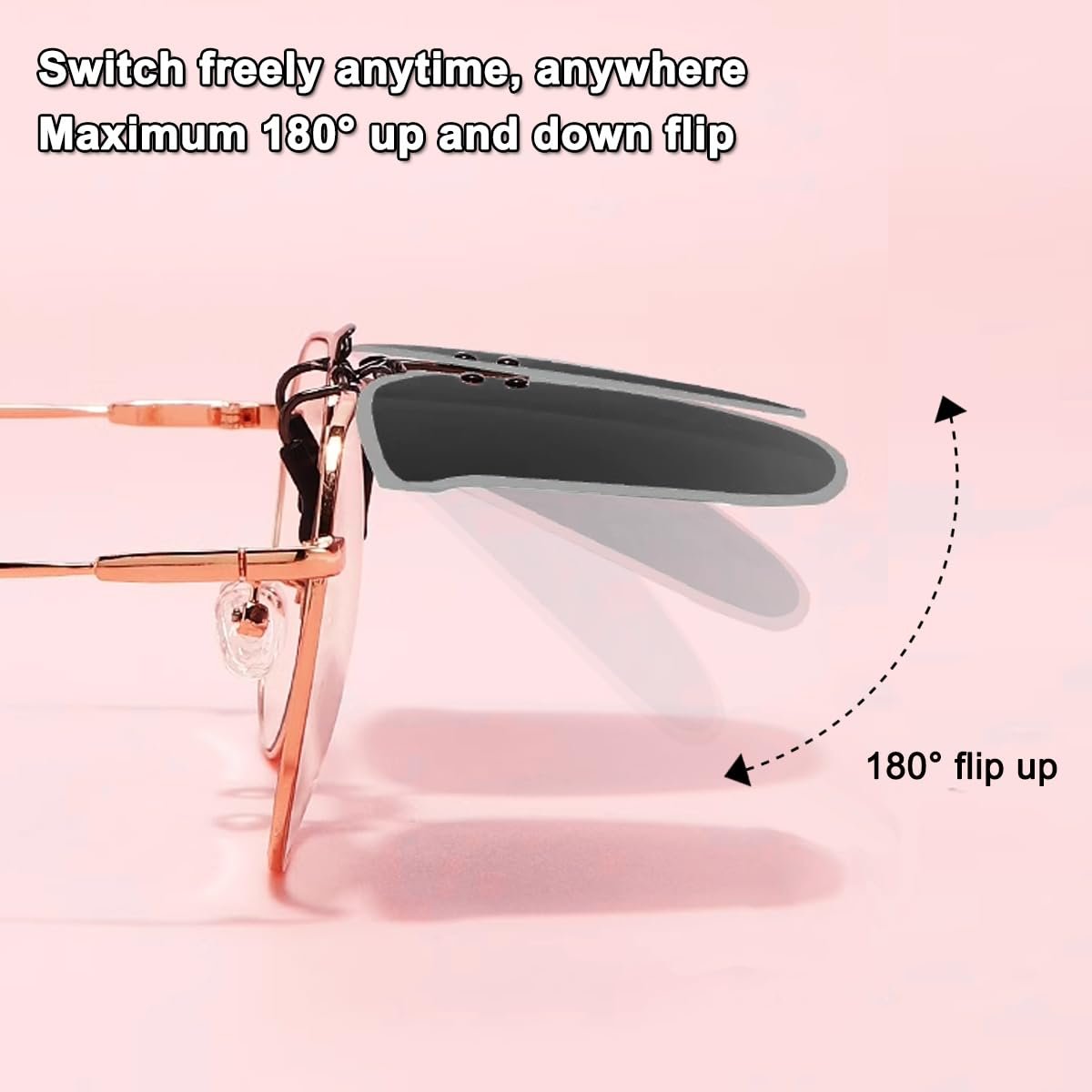 Сонцезахисні окуляри-кліпса XITUADDA, Поляризовані для жінок, Підйомні та надлегкі UV400, фото №3