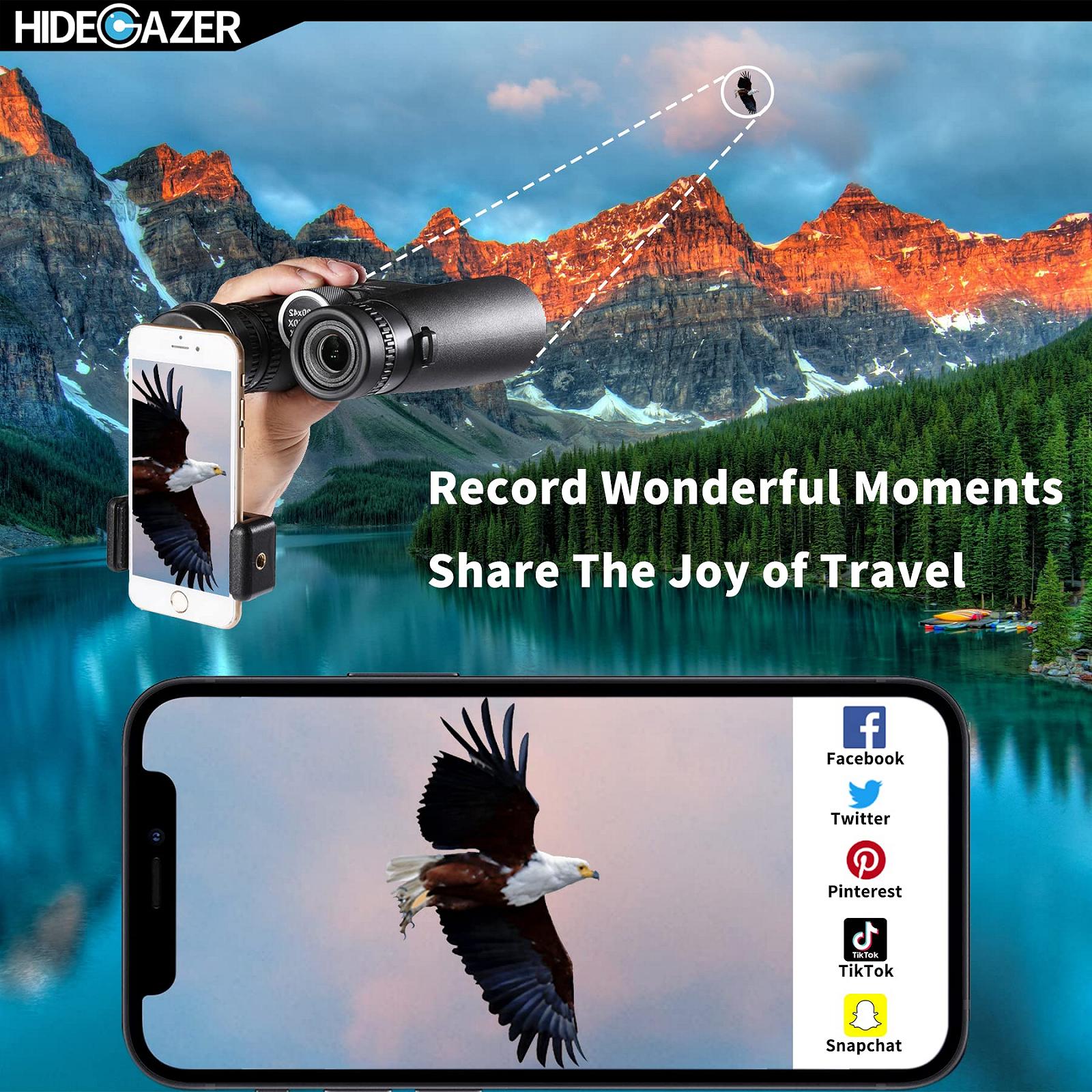 Бінокль Компактний Високої потужності Великого огляду Нічного бачення Перегляд птахів Полювання, фото №4