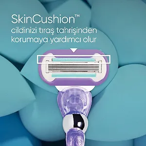 Бритва женская Gillette Venus Deluxe Smooth Swirl с увлажняющими полосками для защиты кожи, станок + 3 лезвия (упаковка из 2 шт) synthetic.ua - Фото 1