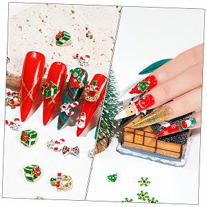 Наклейки для нігтів РіздвяніOOFAN 75 шт. Манікюрні synthetic.ua - Фото 1