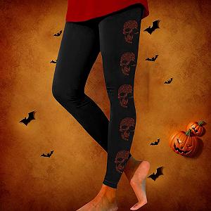 Легінси Для бігу з принтом Halloween, жіночі, спортивні, з високою талією, непрозорі, довгі, Для йоги, еластичні, Для тренувань synthetic.ua - Фото 1