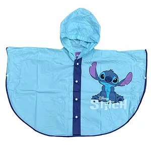 Дитяча дощова куртка CARTOON Stitch Disney, дощовик, пончо з капюшоном і застібкою на ґудзиках - Фото 1