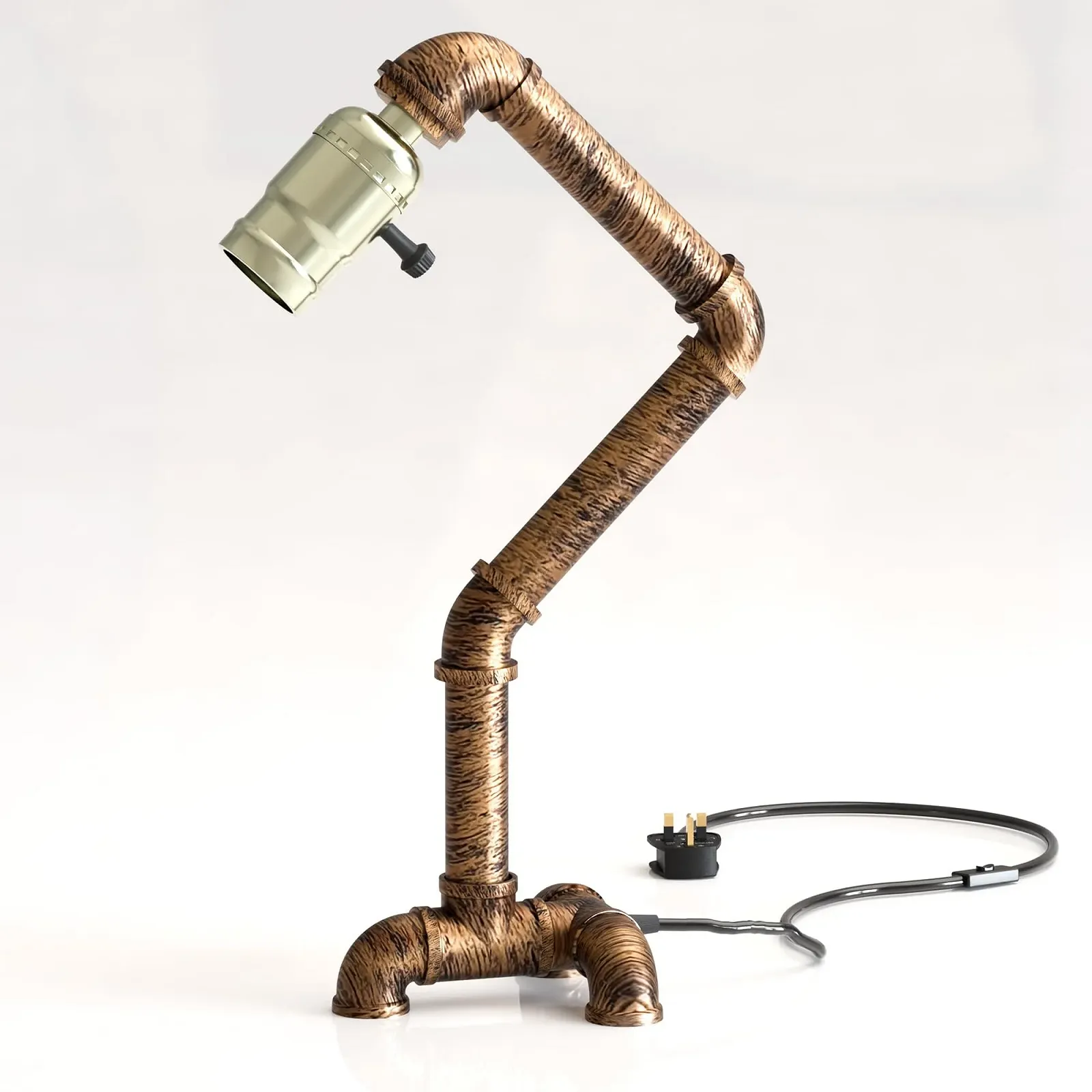 Настільна лампа LEDSone Steampunk E27 Brushed Copper, фото №6