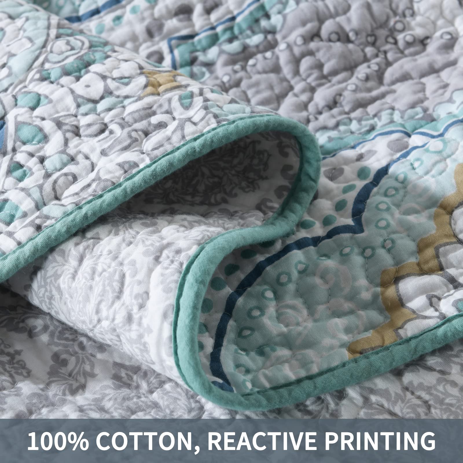 Покривало Qucover Бароко 220 x 240 см Бавовна Сірий, фото №1 Покривало Qucover Бароко 220 x 240 см Бавовна Сірий, фото №1