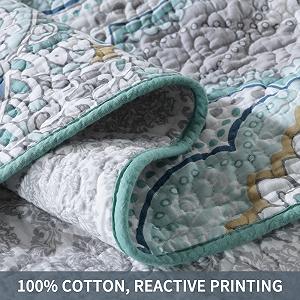 Покривало Qucover Бароко 220 x 240 см Бавовна Сірий - Фото 1