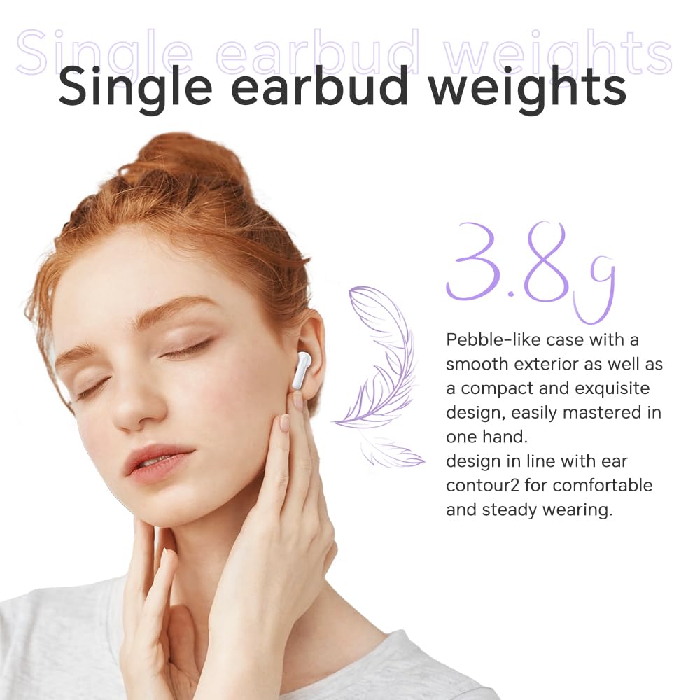 Вкладыши HONOR Earbuds X6 10 мм Динамический Драйвер HiFi5 DSP Декодирование 40 часов Работы Батареи ИИ Шумоподавление Bluetooth 5.3 IP54 Белый, фото №5