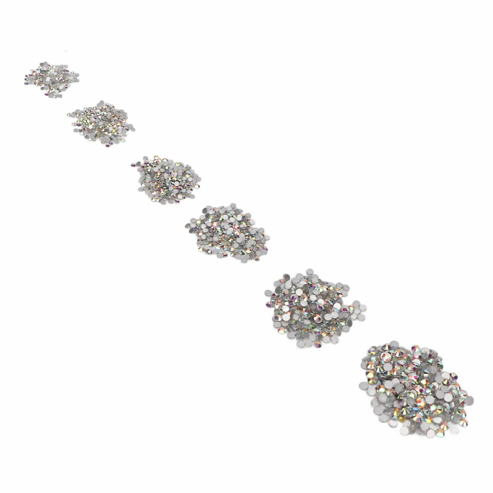 Набор страз Кристаллы AB Прозрачный Хрустальный набор страз для ногтей, 3D Плоские бусины для макияжа глаз для DIY украшений Шитье Ткань Одежда для ногтей, фото №9