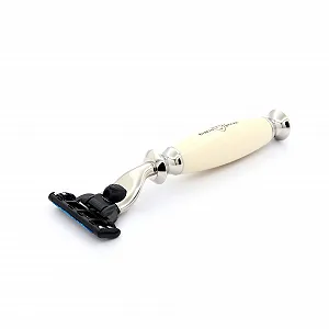 Бритва Edwin Jagger Gillette Mach 3 Simulated Ivory Nickel Plated synthetic.ua - Фото 1