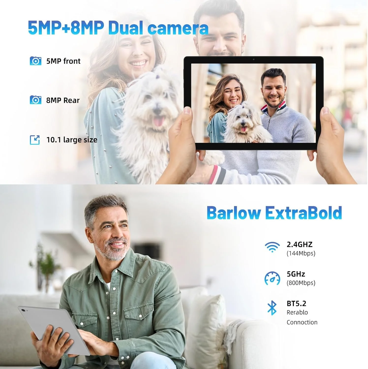 Планшет 10.1" Byxsb C10 3+5/64Gb 8 ядер Android 14 5000 mAh Білий, фото №4 Планшет 10.1" Byxsb C10 3+5/64Gb 8 ядер Android 14 5000 mAh Білий, фото №4