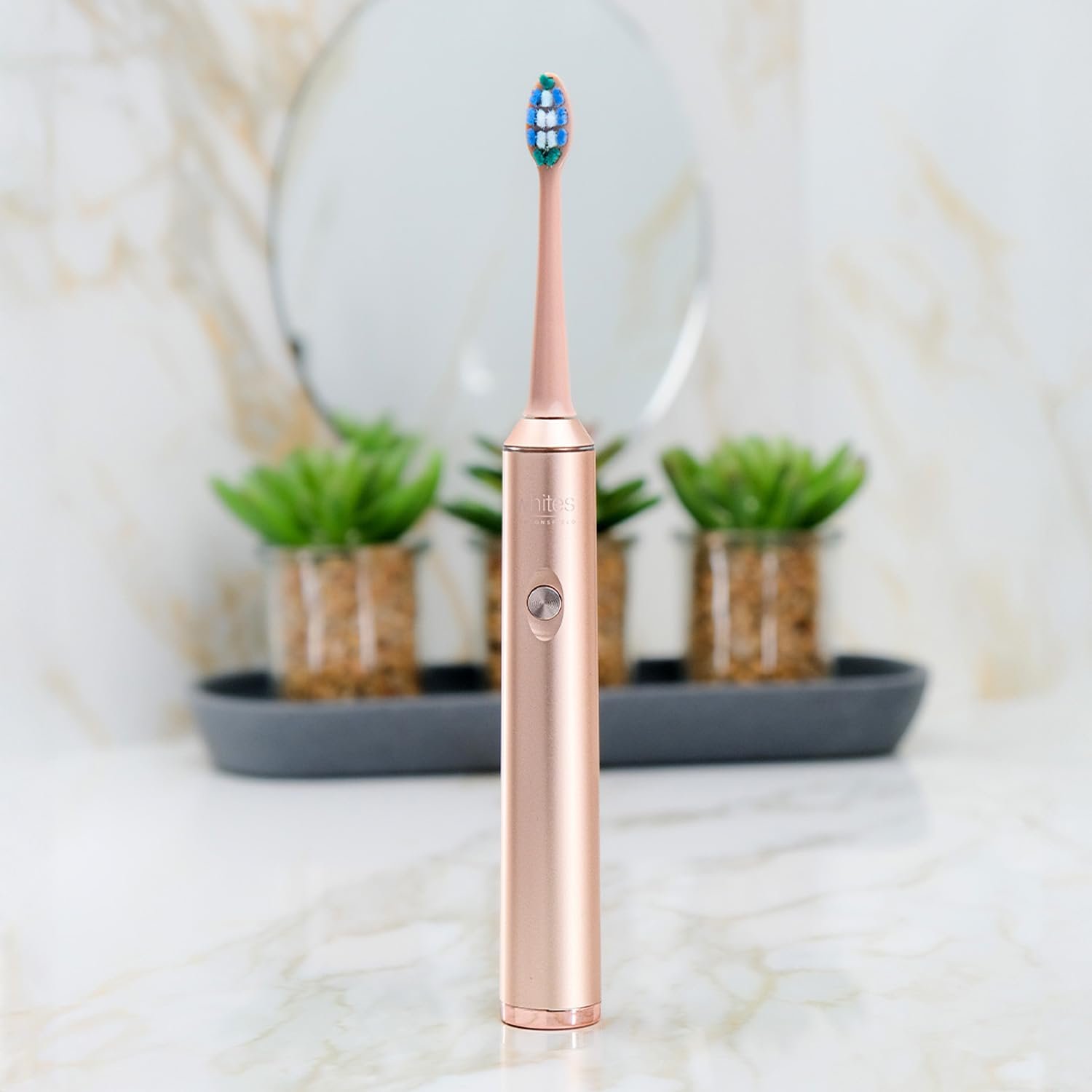 Электрическая зубная щетка Sonic Whites Beaconsfield Limited Edition Rose Gold, 37 000 вибраций, USB зарядка, сменные насадки, фото №4