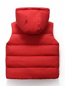 Жилет AIEOE Детский для мальчиков и девочек Без рукавов Пуховик со съемным капюшоном, карманом и молнией от 4 до 11 лет synthetic.ua - Фото 1