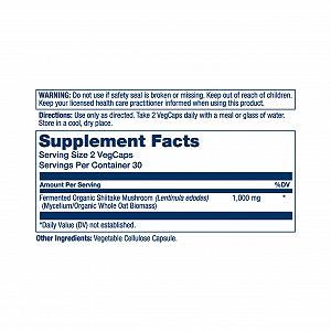 Fermented Shiitake Mushroom 1000mg 60 vcaps