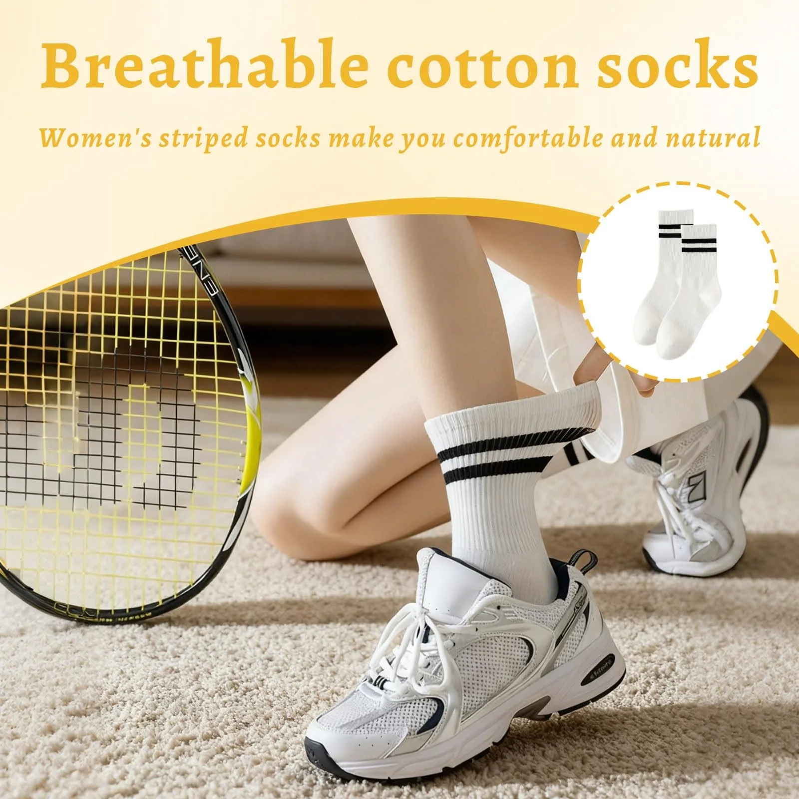 Шкарпетки Жіночі Смугасті 39-42 Бавовняні Тенісні Шкарпетки Спортивні Шкарпетки для Бігу, фото №6 Шкарпетки Жіночі Смугасті 39-42 Бавовняні Тенісні Шкарпетки Спортивні Шкарпетки для Бігу, фото №6