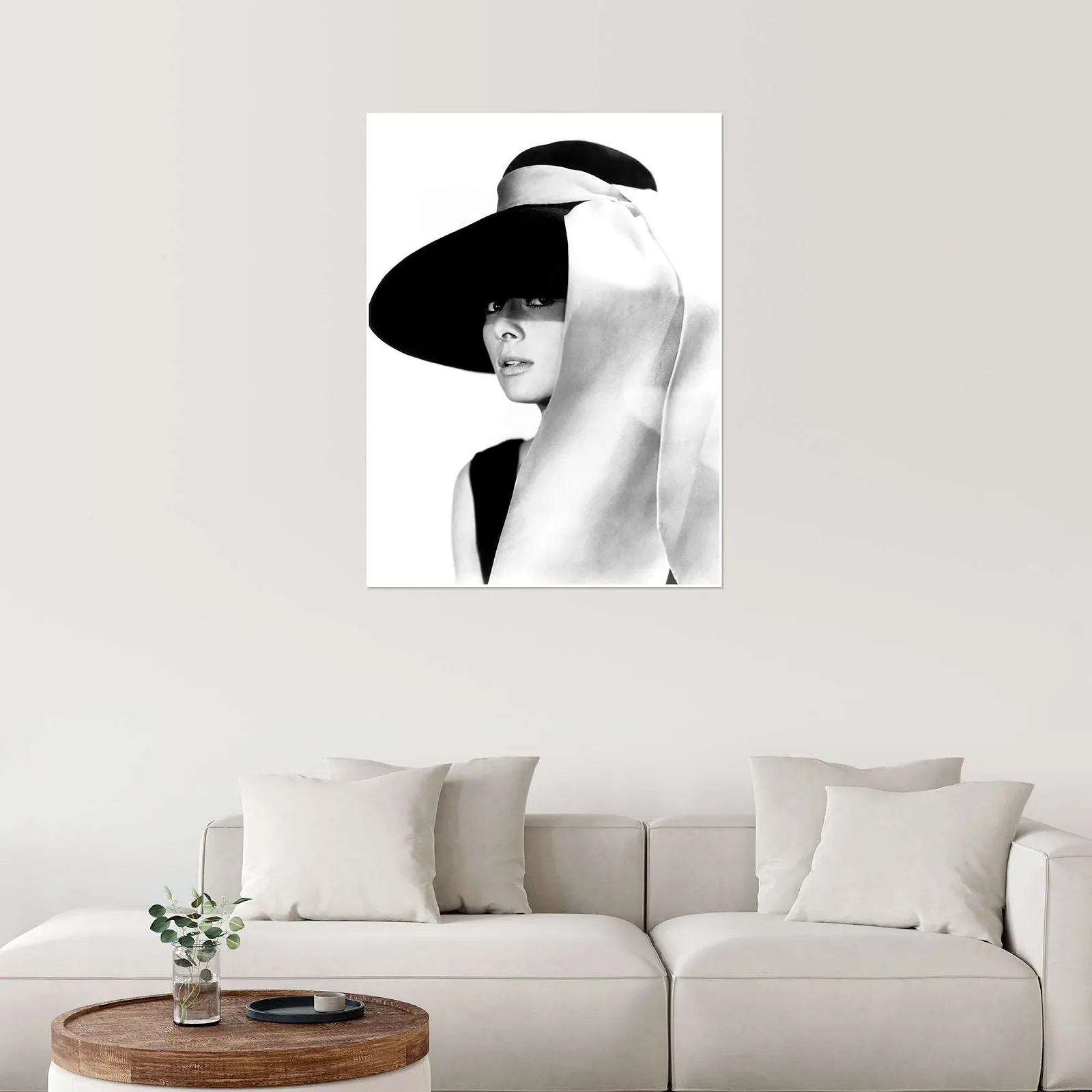Постер Breakfast at Tiffany Audrey with Hat 30 x 40 см Черно-белый 250 г/м², фото №6