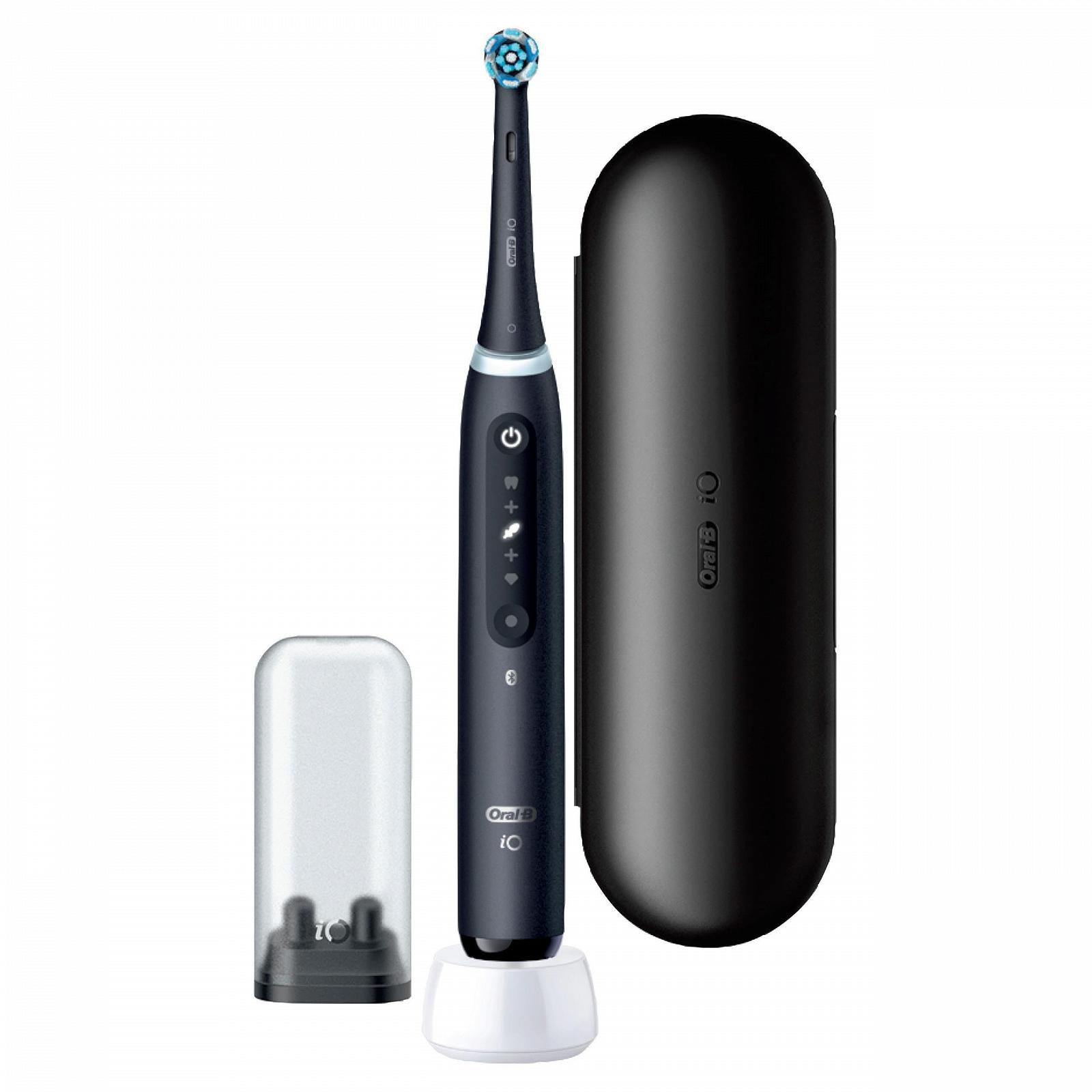 Зубна щітка електрична Oral-B iO Series 5, 5 режимів, LED-дисплей, дорожній чохол, чорний матовий, фото №9