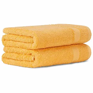 Набір рушників для рук 2 шт 50 x 100 см 100% бавовна Yellow - Фото 1