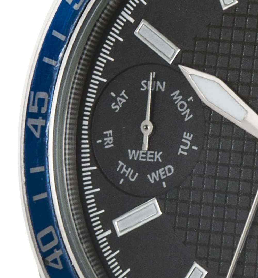 Мужские наручные часы из нержавеющей стали с отображением даты и дня недели люминесцентные стрелки ремешок, фото №4