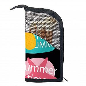 Набір кистей для макіяжу з косметичкою 12 шт, Ozean Sommerzeit Flamingo - Фото 1