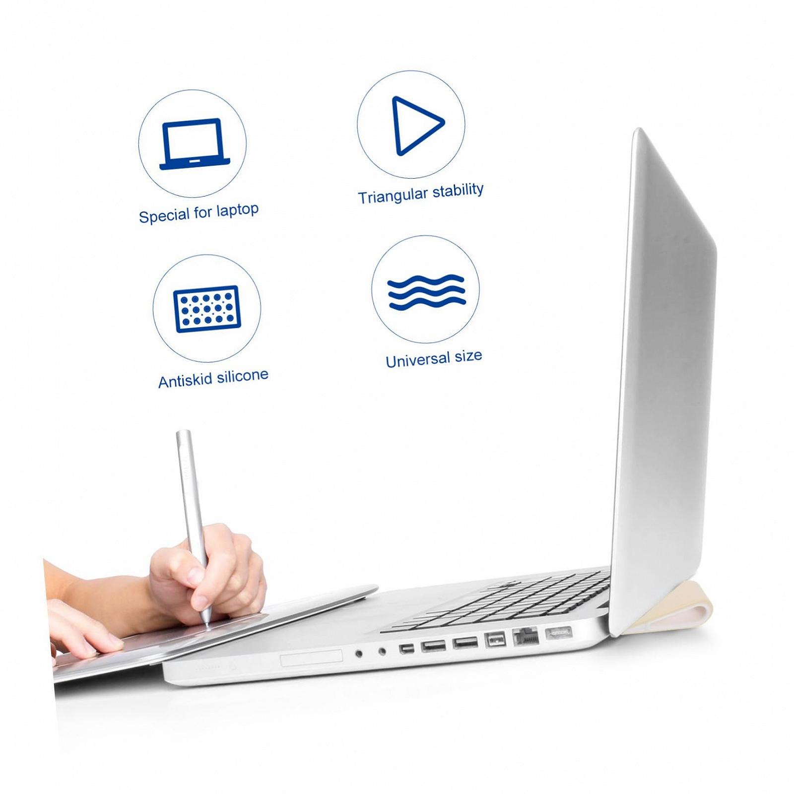 Подставка для ноутбука Силиконовая клиновидная 2 шт., фото №4 Подставка для ноутбука Силиконовая клиновидная 2 шт., фото №4