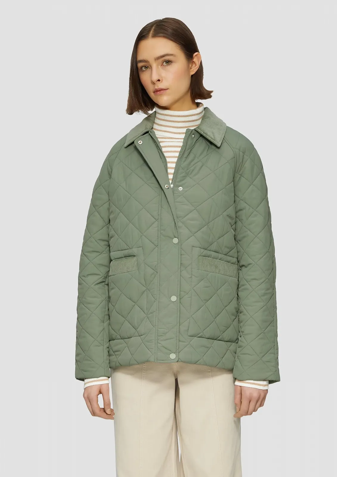 Куртка s.Oliver стьобана з вельветовими деталями - для щоденного носіння, фото №5