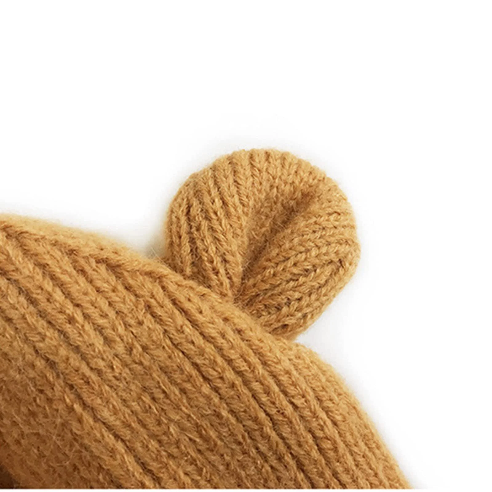 Детская зимняя шапка с флисовой подкладкой, теплая шапка-шарф с помпоном, ушками и завязками, вязаная шапка, грелка для шеи для девочек и мальчиков, фото №3