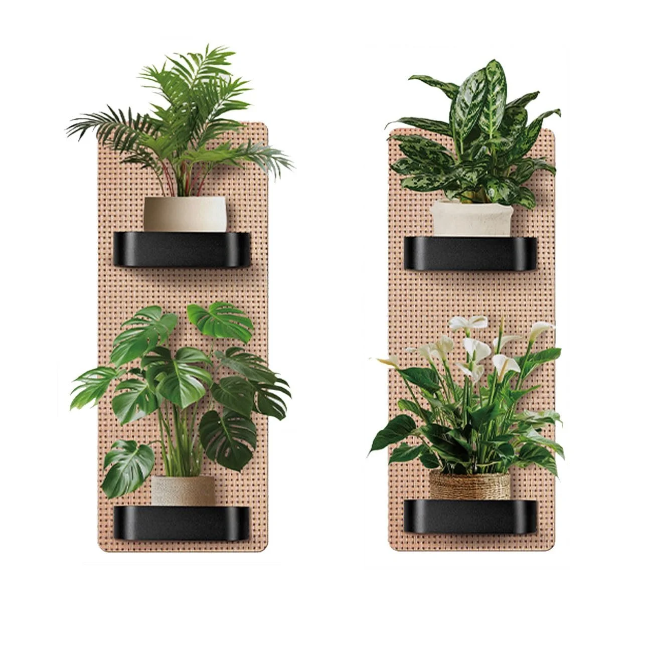 Наклейка на стіну Зелені рослини у горщиках, квіти, вази 3D 30 x 60 см 2 шт., фото №1 Наклейка на стіну Зелені рослини у горщиках, квіти, вази 3D 30 x 60 см 2 шт., фото №1