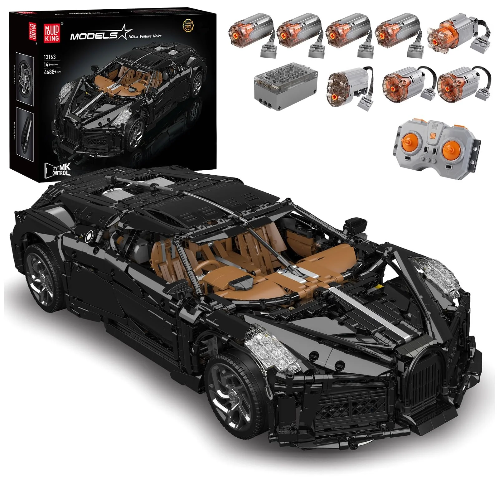 Конструктор Mould King Technik La Voiture Noire 13163 1:8 4688 деталей, фото №1
