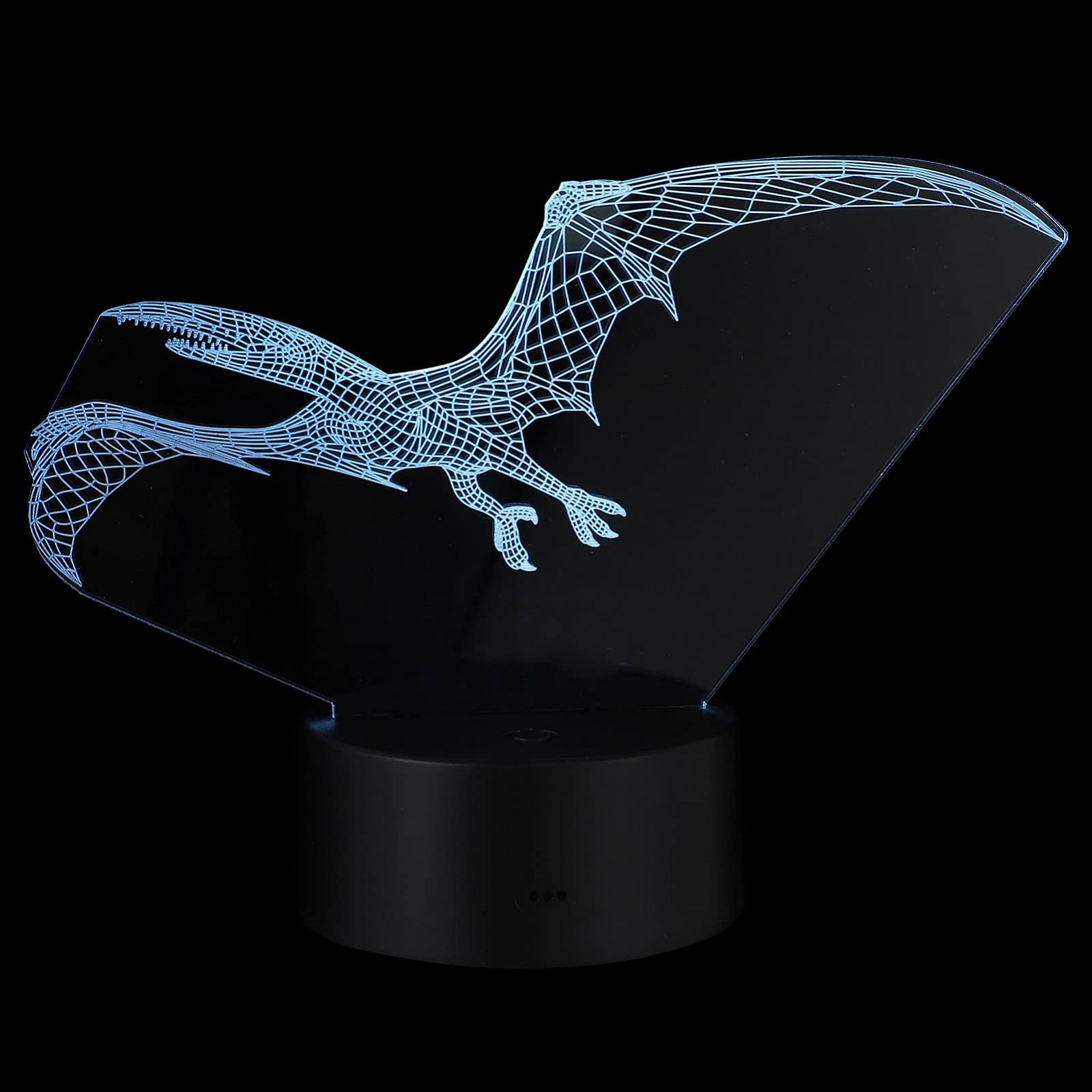 Лампа TOYANDONA 2 Pieces 3D Светильник LED Динозавр Цветная для Комнаты, фото №3 Лампа TOYANDONA 2 Pieces 3D Светильник LED Динозавр Цветная для Комнаты, фото №3