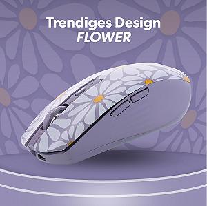 Мышь Беспроводная T'nB Bluetooth и USB-A, Перезаряжаемая, 1600 DPI, 6 Кнопок, Модель: Flower synthetic.ua - Фото 1