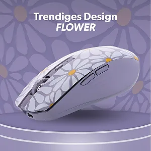 Миша Бездротова T'nB Bluetooth і USB-A, Перезаряджувана, 1600 DPI, 6 Кнопок, Модель: Flower synthetic.ua - Фото 1