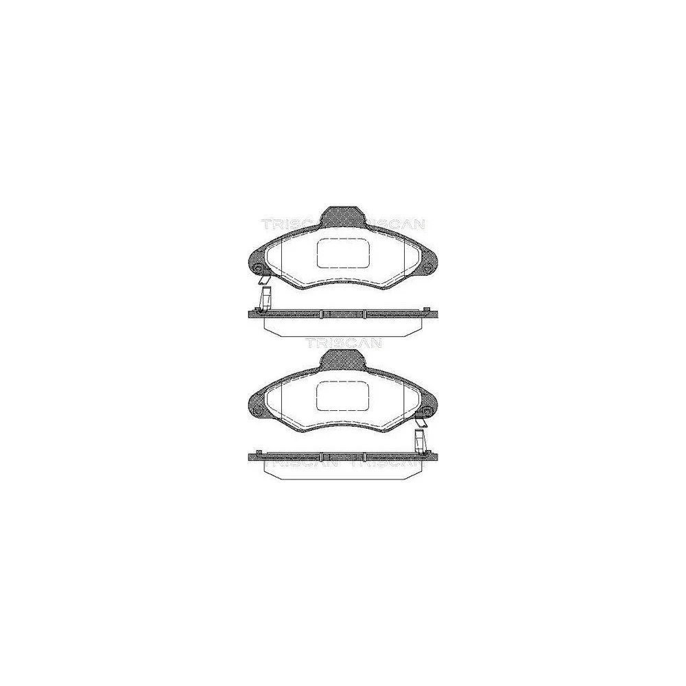 Комплект гальмівних колодок, дискові гальма TRISCAN 8110 16003 для FORD, передня вісь, фото №1
