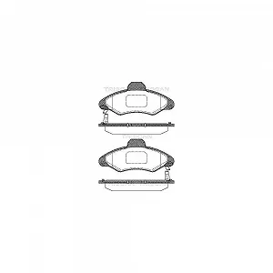 Комплект гальмівних колодок, дискові гальма TRISCAN 8110 16003 для FORD, передня вісь - Фото 1