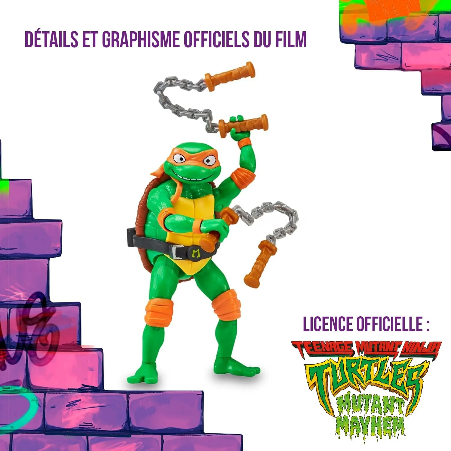 Игровая фигурка Giochi Preziosi Ninja Turtles Mutated Chaos Michelangelo 12 см шарнирная с аксессуарами, фото №5