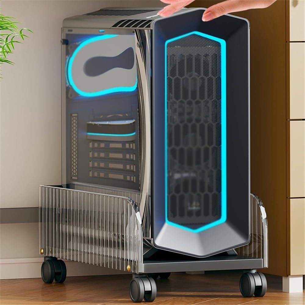 Підставка для комп'ютера стаціонарного типу з колесами Multi-Colour (Чорний), фото №4