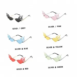 Солнцезащитные очки Пламенные PACKOVE, 2 шт, Красные, Желтые synthetic.ua - Фото 1