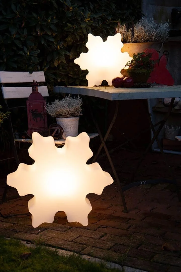 Настільна лампа 8 seasons Design Shining Crystal LED Сніжинка Діаметр 40 см Біла E27, фото №5