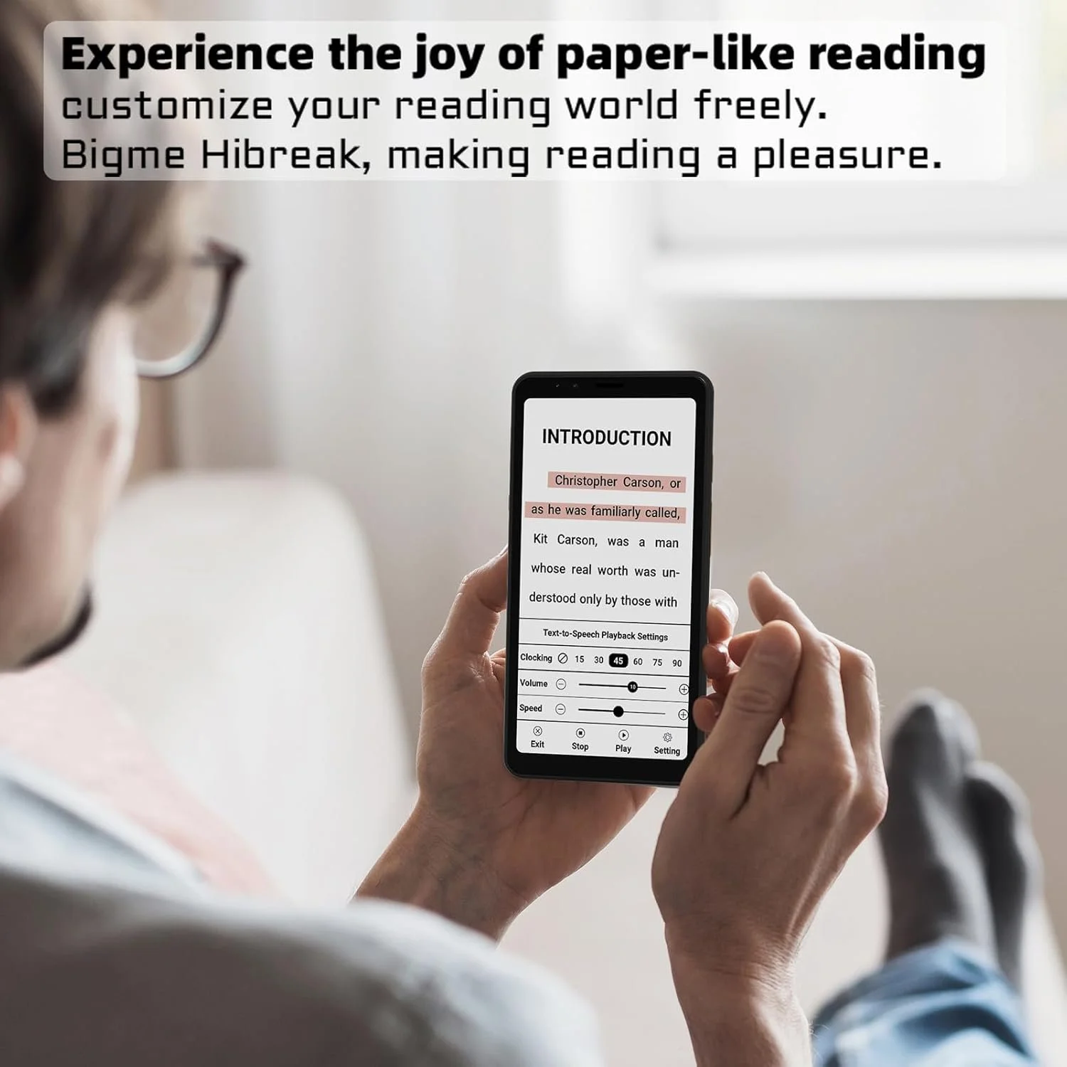 Електронна книга у форматі смартфона 5.84" Bigme HiBreak 6/128 ГБ 4G 1Sim Android 11 Wi-Fi Bluetooth  Кольоровий сенсорний E-Ink екран (1440 × 720) До декількох днів у режимі читання (залежить від використання 4G) Чорний, фото №4