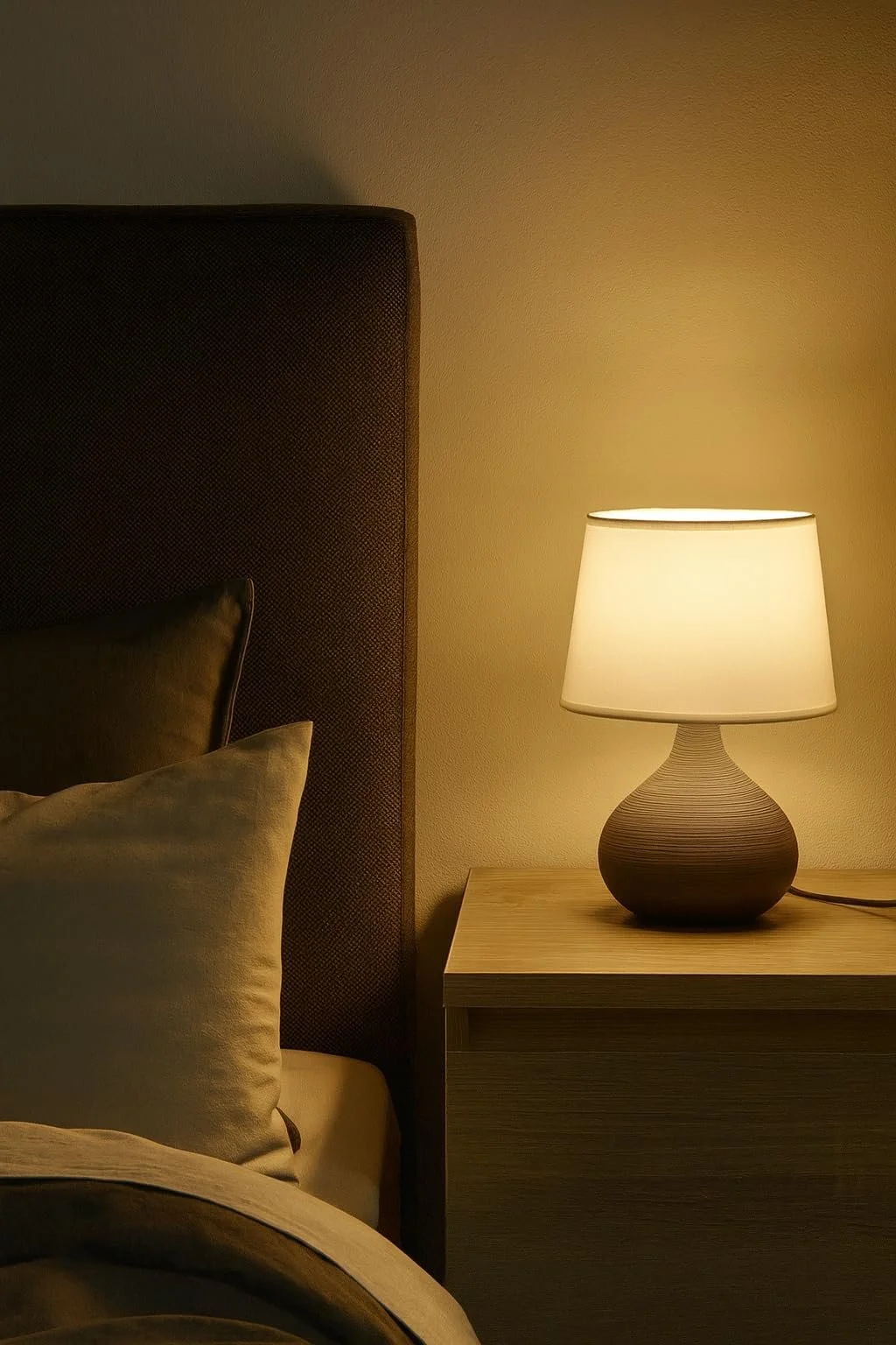 Настільна лампа Beate Керамічна з тканинним абажуром 1 x E14 макс. 40 Вт 29 см Біла, фото №2