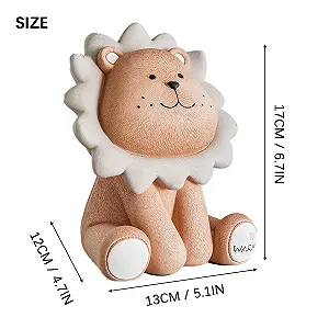 Скарбничка лев зі смоли небитка коричневий synthetic.ua - Фото 1