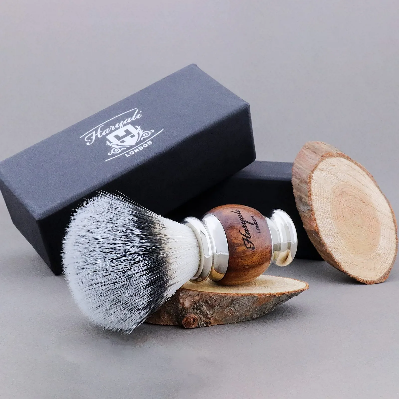 Набор для бритья Haryali London Synthetic Silver Tip Дерево и Нержавеющая сталь, фото №7