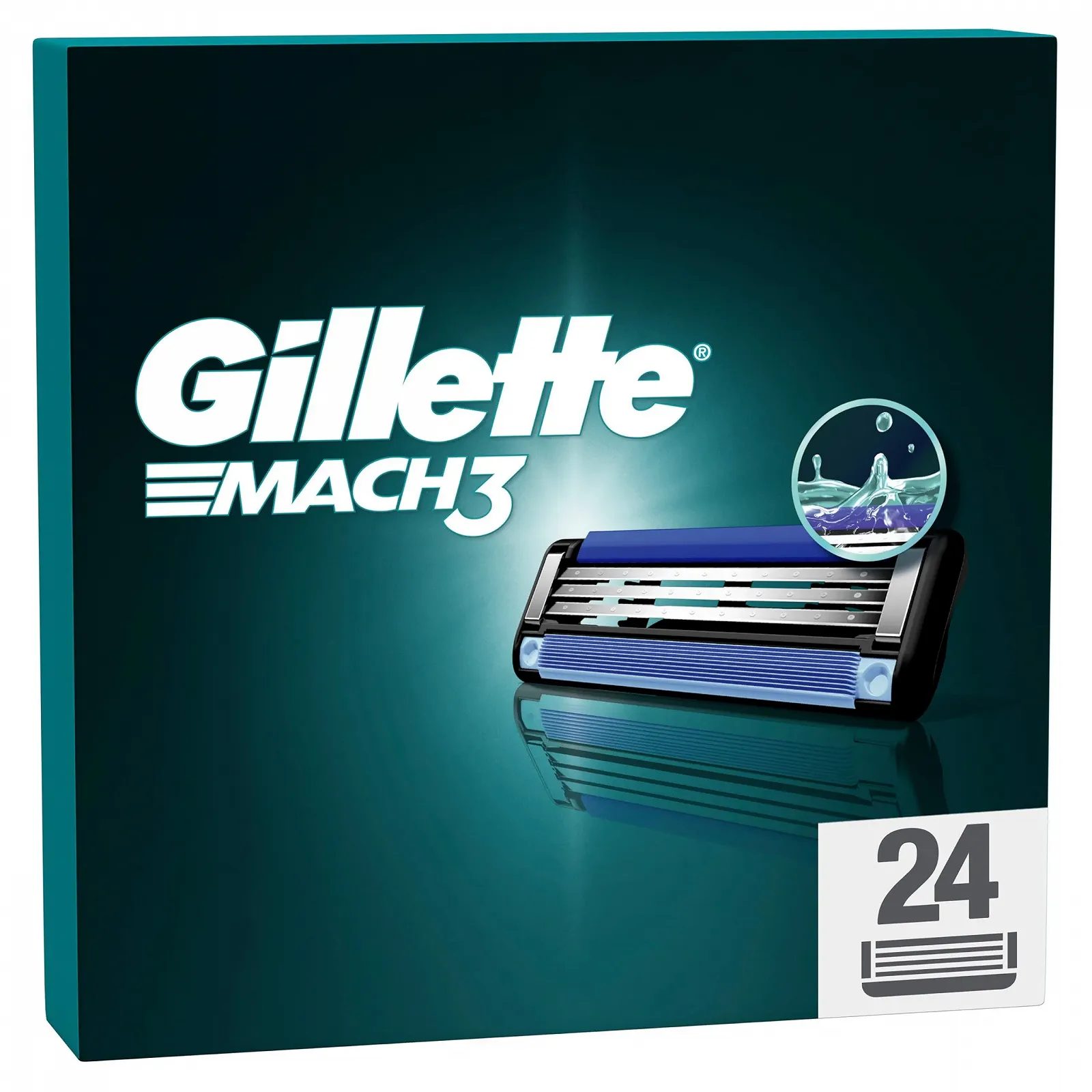 Сменные лезвия для бритвы Gillette Mach3 24 шт., фото №1