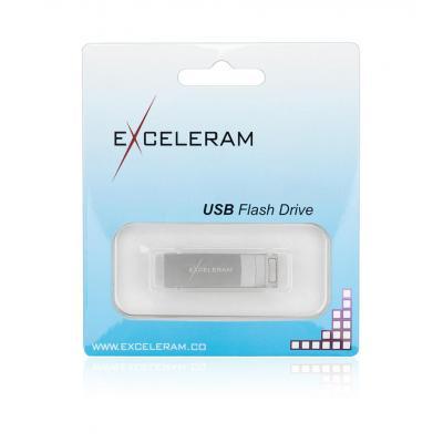USB флеш-накопитель Exceleram 64GB U2 Series Silver USB 2.0 EXP2U2U2S64, фото №6